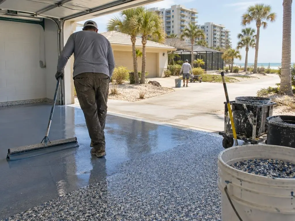 Epoxy Flake Floors in Daytona Beach, FL