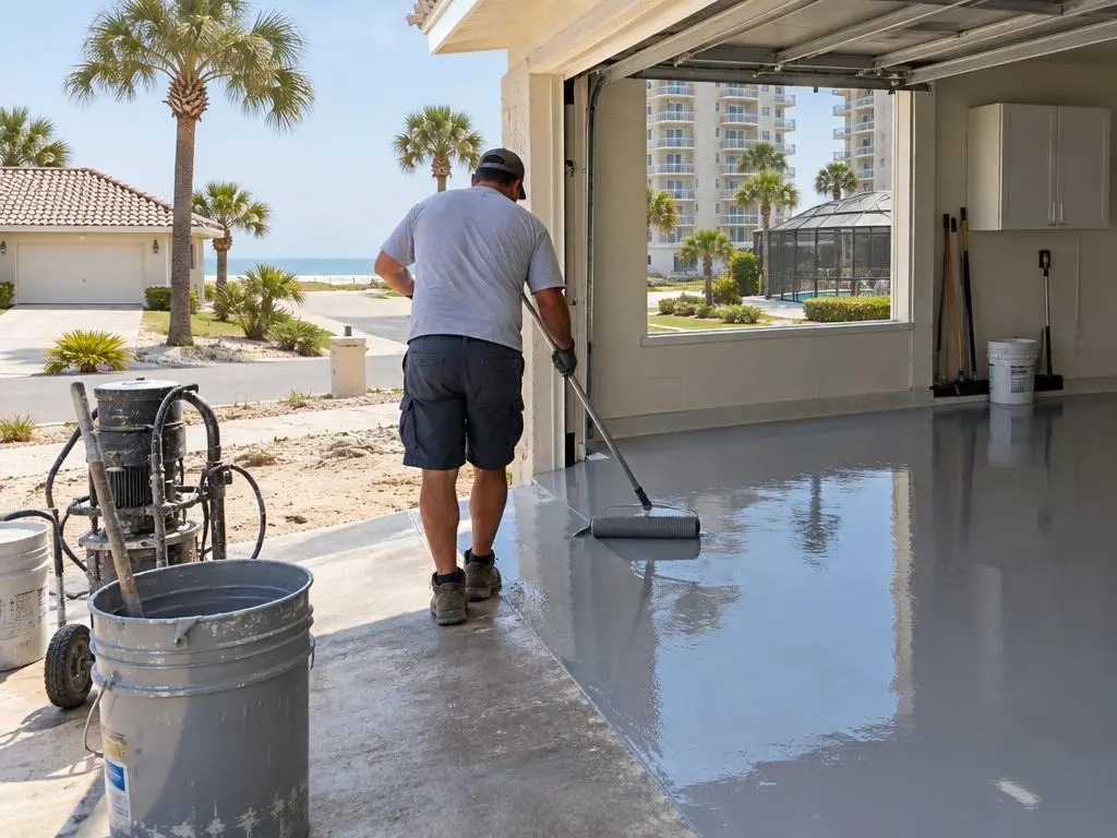 Polyaspartic Floor Coating in Daytona Beach, FL